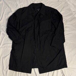 Lands' End Men's Black Trench Coat